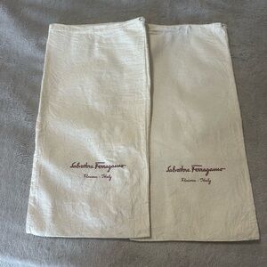 Salvatore Ferragamo Elegant Beige dust bag new